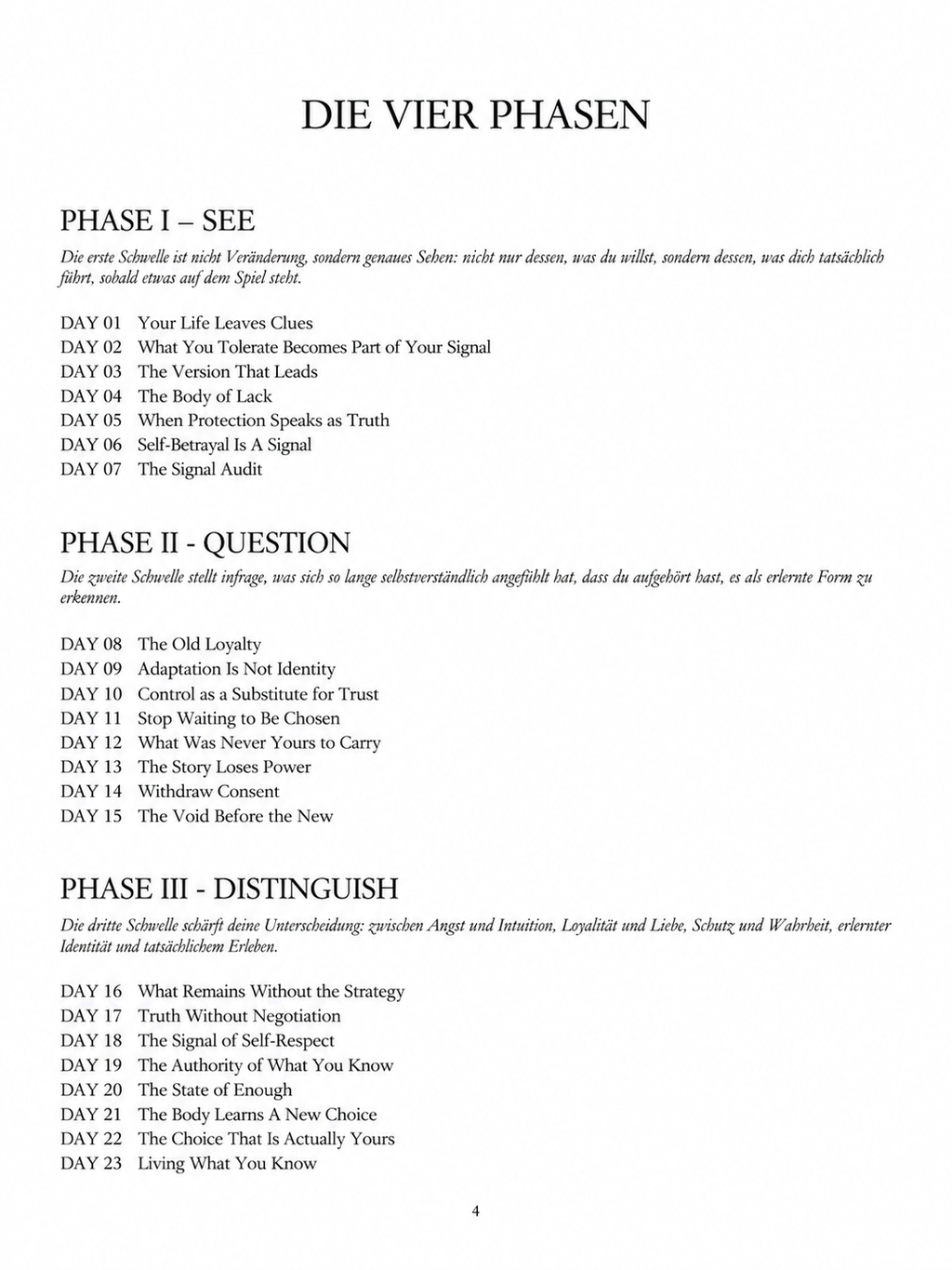 The Signal Initiation Transmission Deutsch