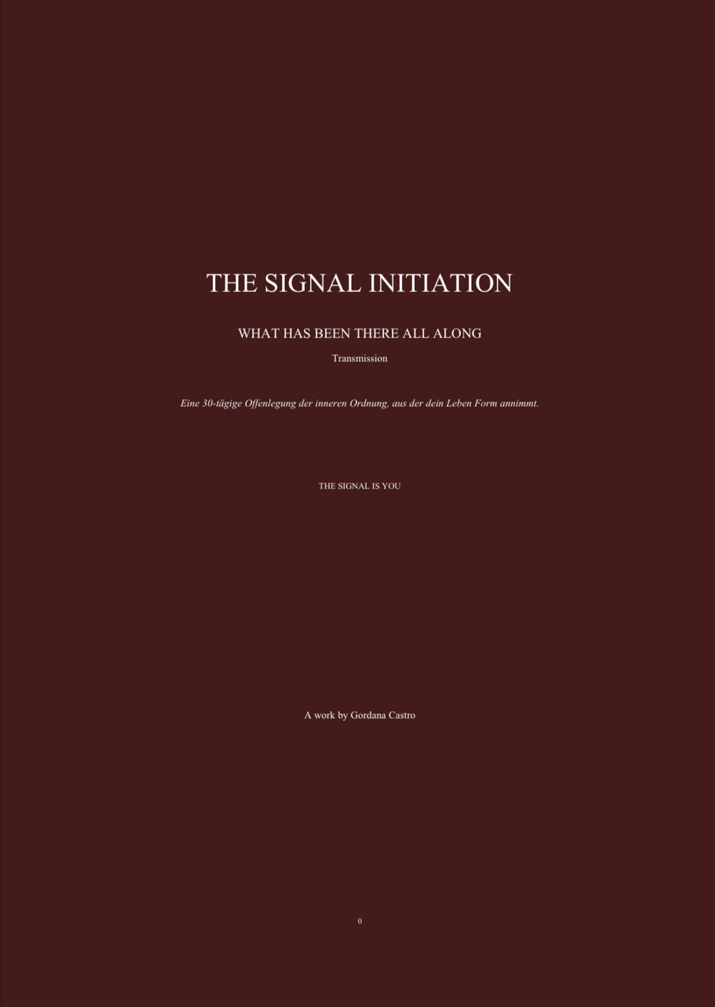 The Signal Initiation Transmission Deutsch